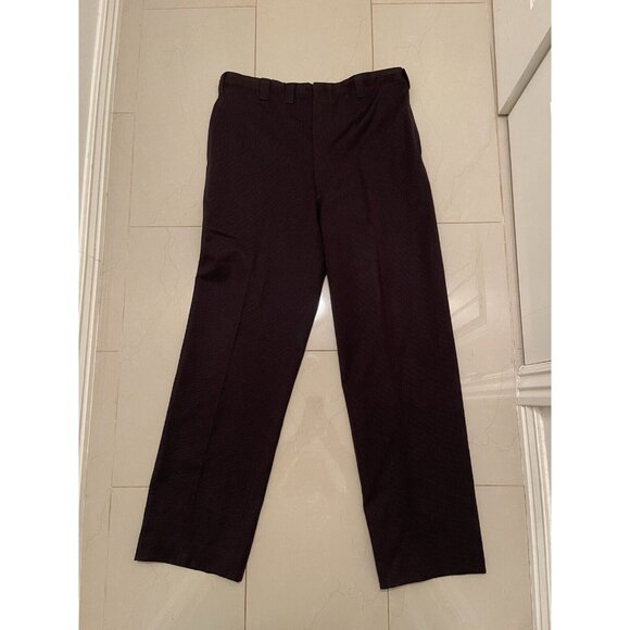 1958 Custom Tailored Siebler Clothes Twill Wool Men’s 37x33 Pants Navy & Brown - Picture 1 of 16